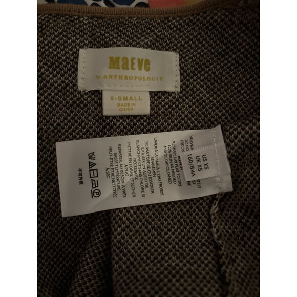 Anthropolgie Maeve Geo Jacquard Pant Set in Neutral Motif Pant Set Size XS Boho - Picture 8 of 9